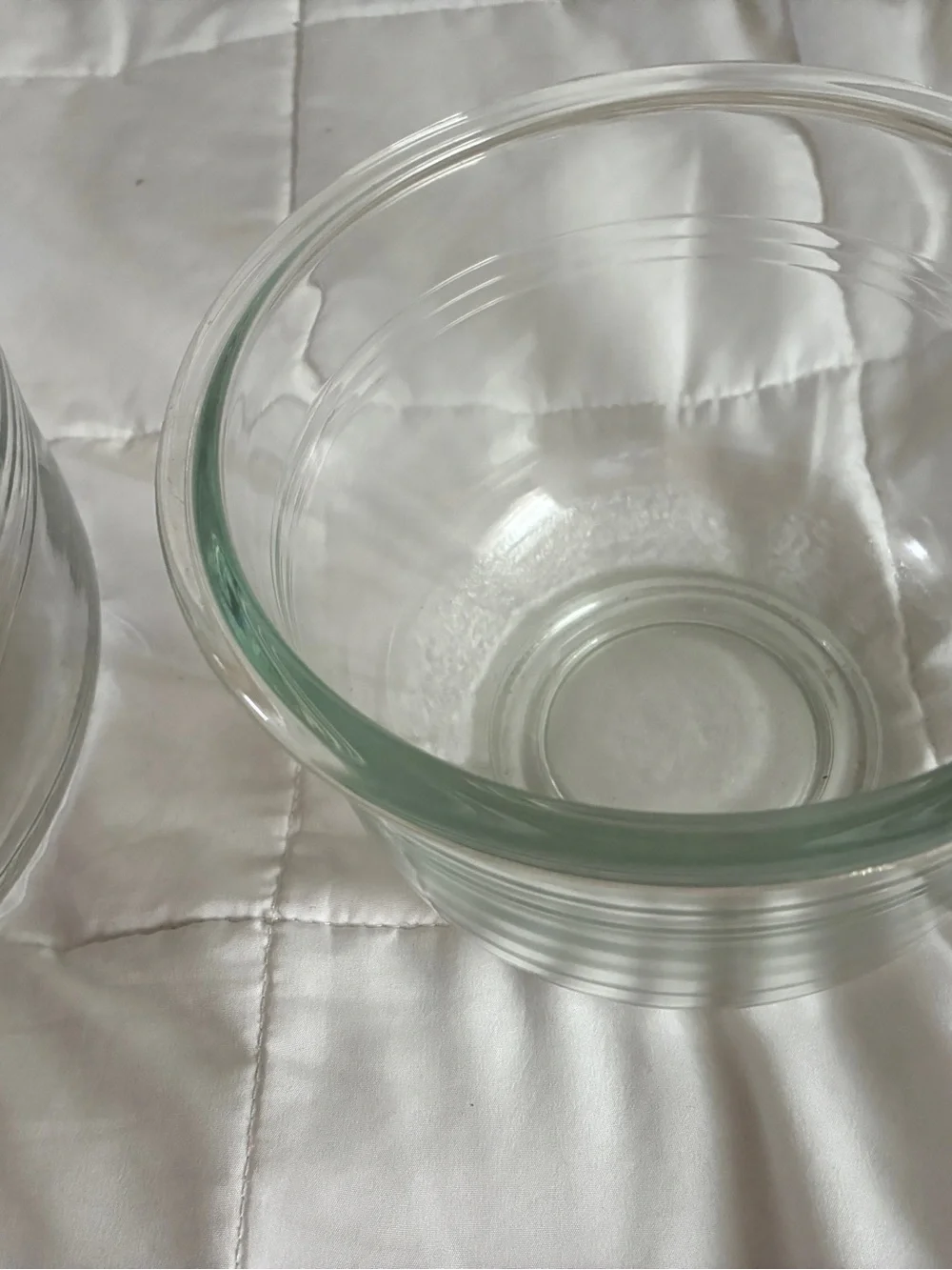 Vintage glass mixing bowls